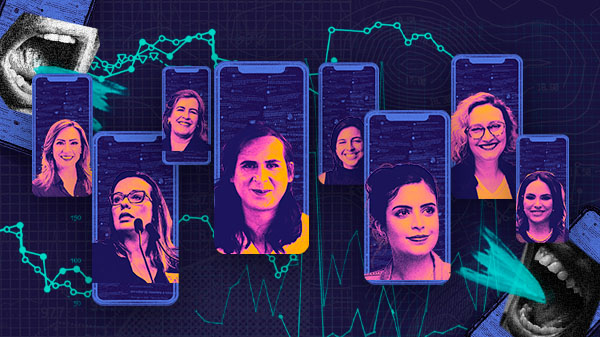 Capa com os rostos das candidatas a prefeitas em Natal (RN), Goiânia (GO), Belo Horizonte (MG), São Paulo (SP), Curitiba (PR) e Porto Alegre (RS)