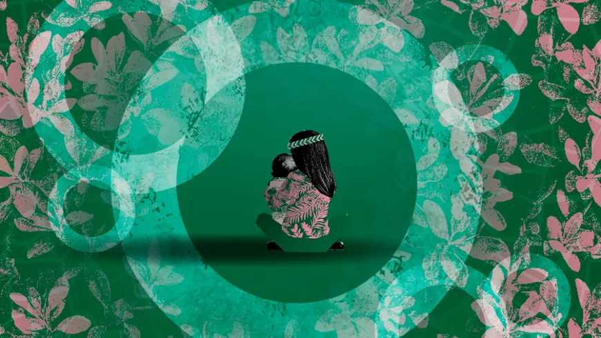 Imagem retratando a realidade das meninas indígenas no Brasil, com foco nas altas taxas de fecundidade infantil entre meninas de 10 a 14 anos, devido a violências sexuais históricas. A imagem ilustra a realidade dos dados alarmantes sobre a maternidade precoce nas comunidades indígenas, abordando a violência sexual e as consequências para essas meninas.