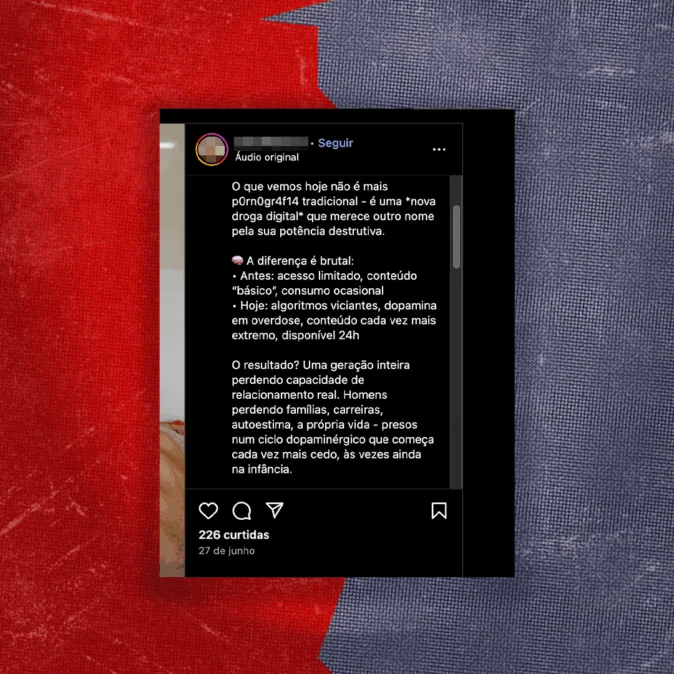 posts do instagram que exemplificam perfis que tratam a pornografia e o uso de vibradores como vício